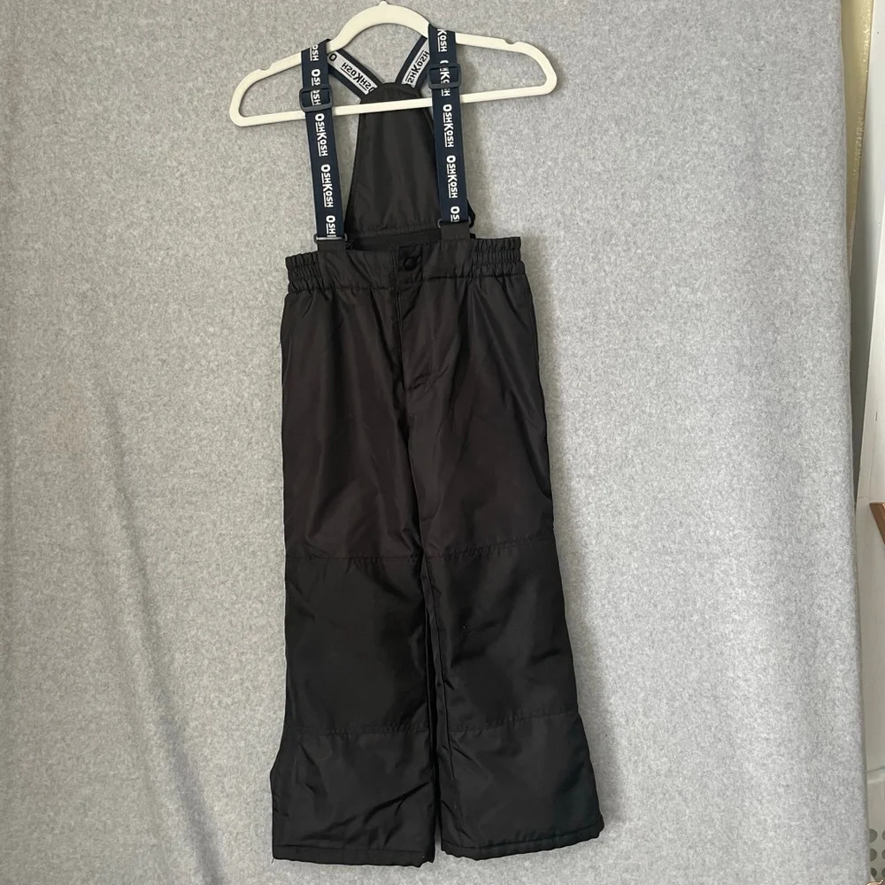 OshKosh B'gosh Black Snow Bibs Size 7 Ski Pants